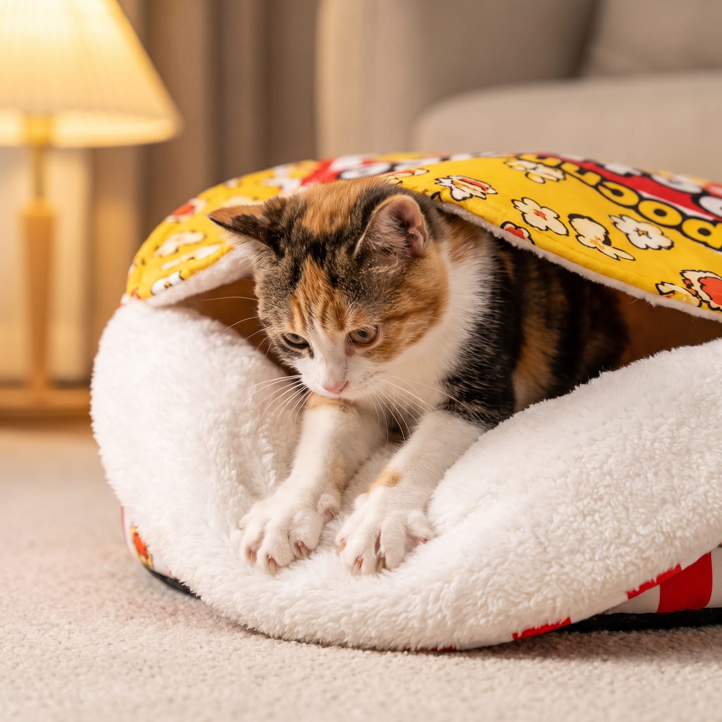 Customer photo review of Cama PopCorn para tu gato