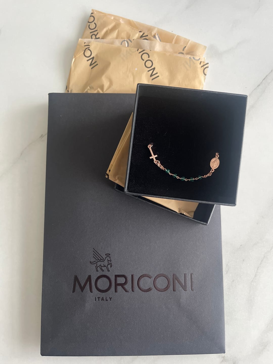 Customer photo review of ROSARY Bracelet with Green Crystals