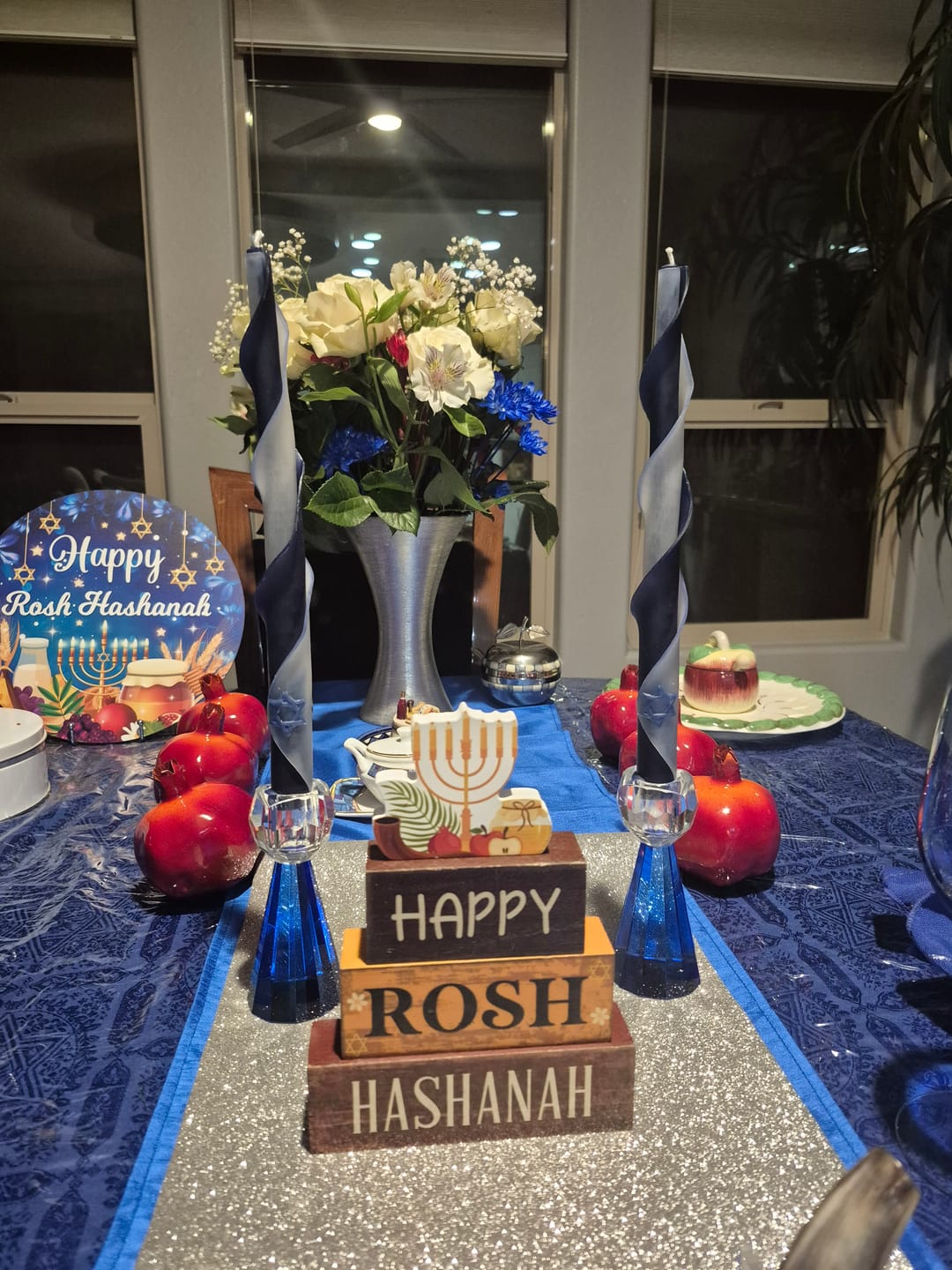 Customer photo review of Star of David Double Spiral Beeswax Candles