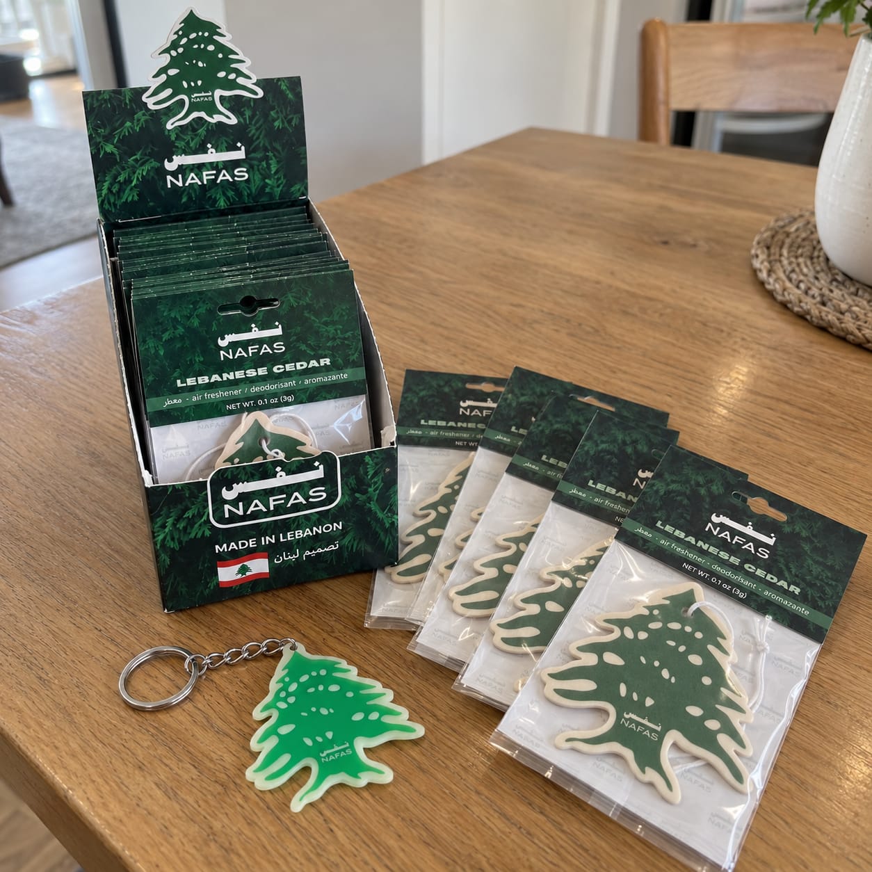 Customer photo review of Lebanese Cedar Air Freshener + Sticker Pack