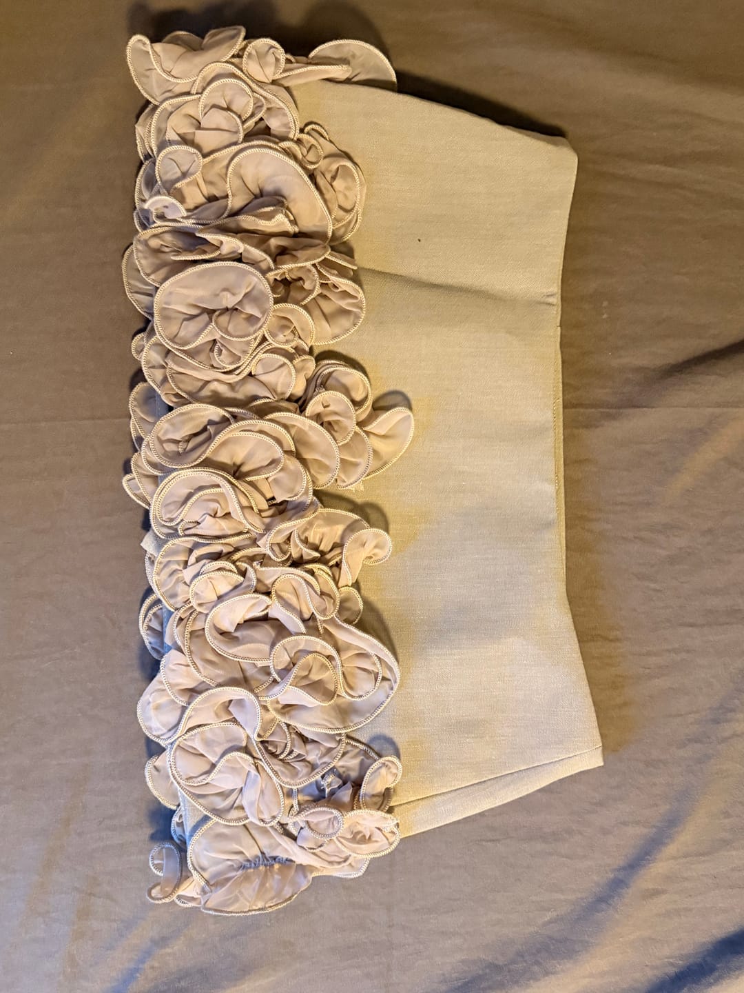 Customer photo review of ROVENTE Rosette Trim Mini Skirt Set with Halter Corset Top