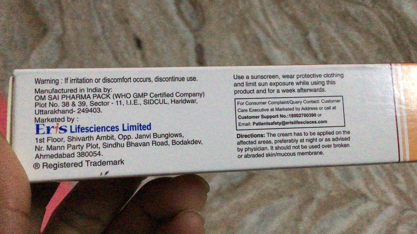 Customer photo review of Demelan Cream