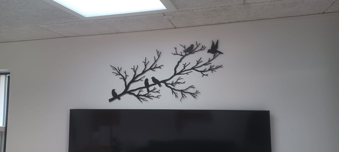 Customer photo review of Décoration murale en métal moderne - Oiseaux sur branche (V.02)