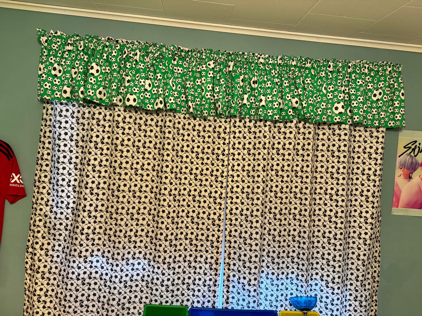 Customer photo review of Packed Soccer Balls Fabric