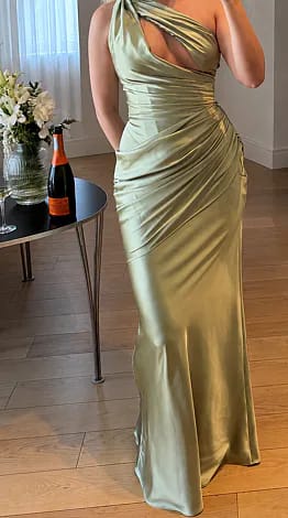 Customer photo review of The Raquel Maxi Dress - Olive