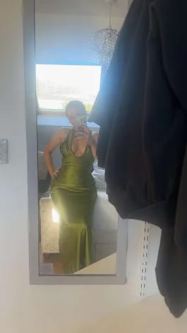 Customer photo review of The Mabella Maxi Dress - Green
