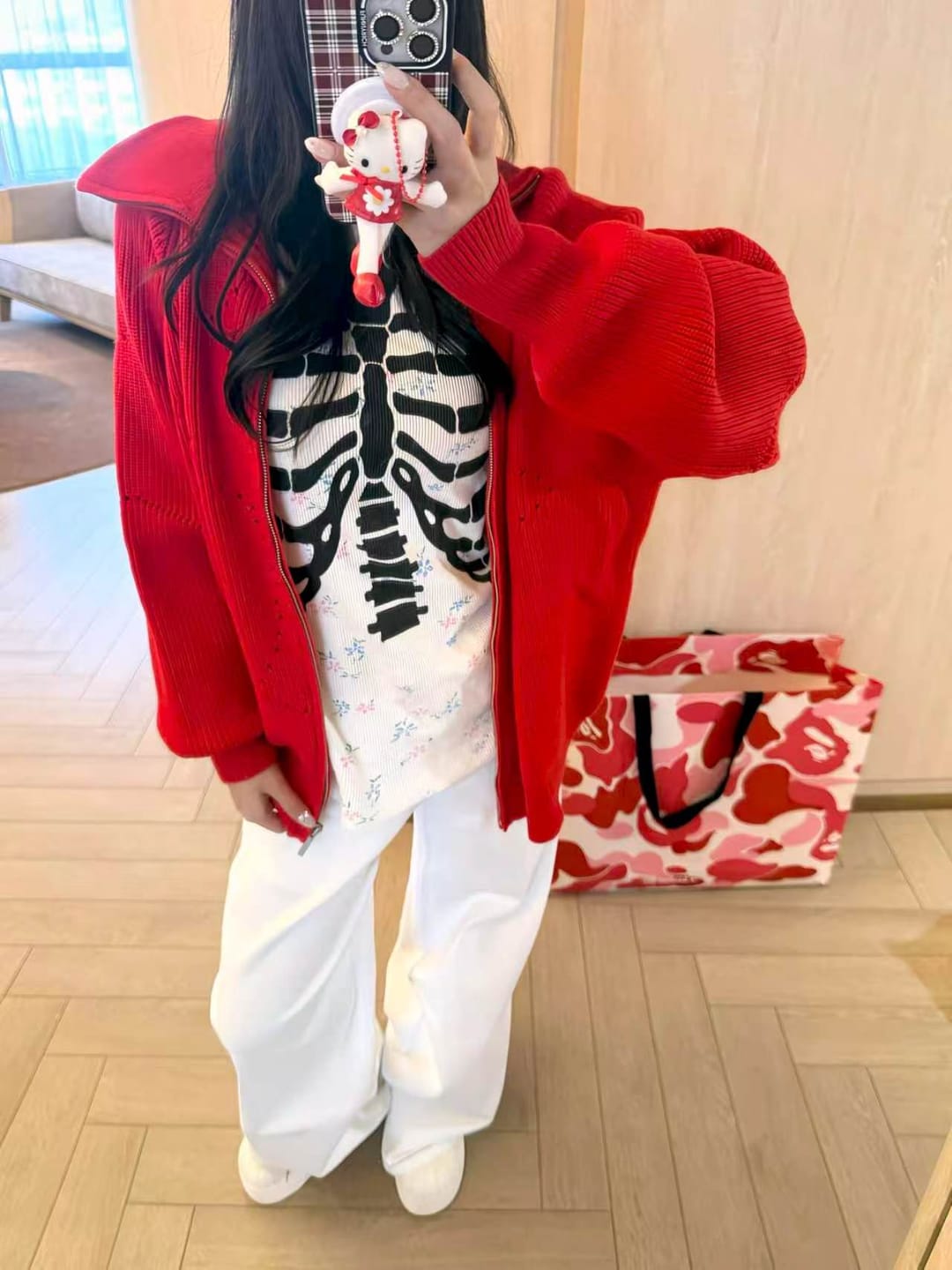 Customer photo review of Rase le sol High Neck Oversized Wool Sweater Jacket
