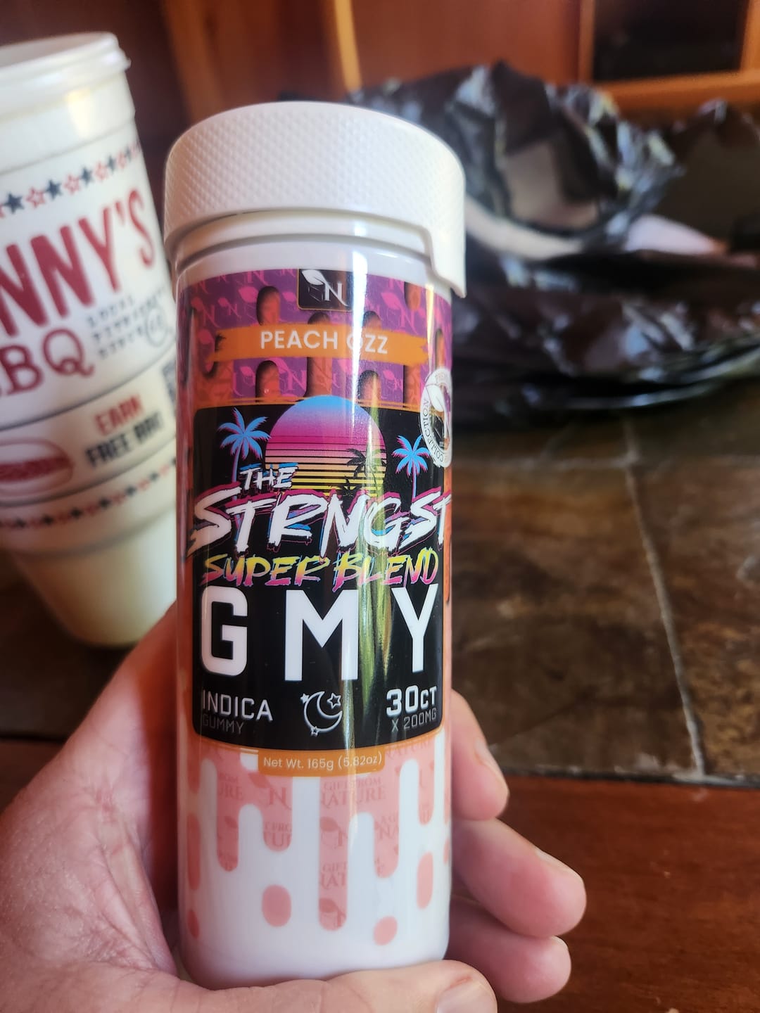 Customer photo review of THE STRONGEST GMY - 30CT Peach Ozz 6000mg (200mg ea.) - INDICA