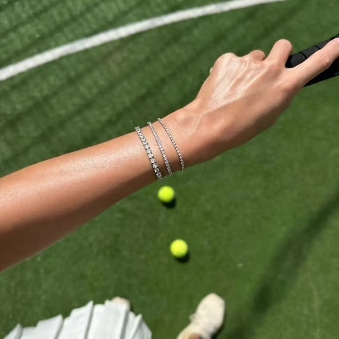 Customer photo review of Bracelet tennis (argent)