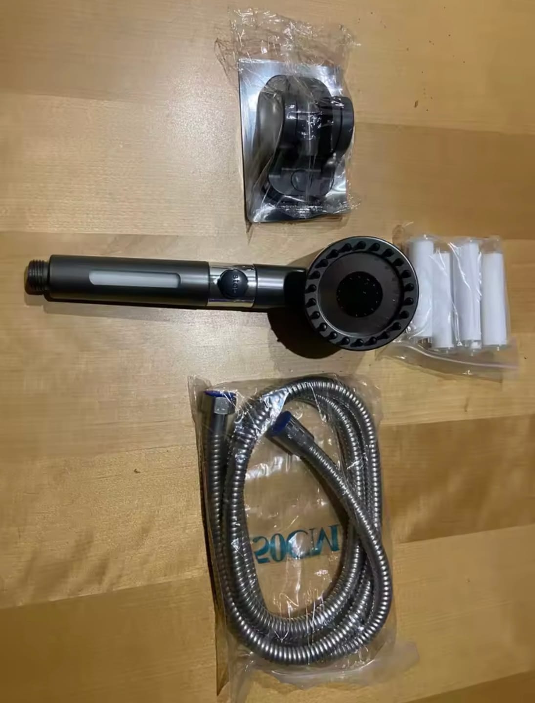 Customer photo review of Cabezal de Regadera Filtrante - Alta Presión
