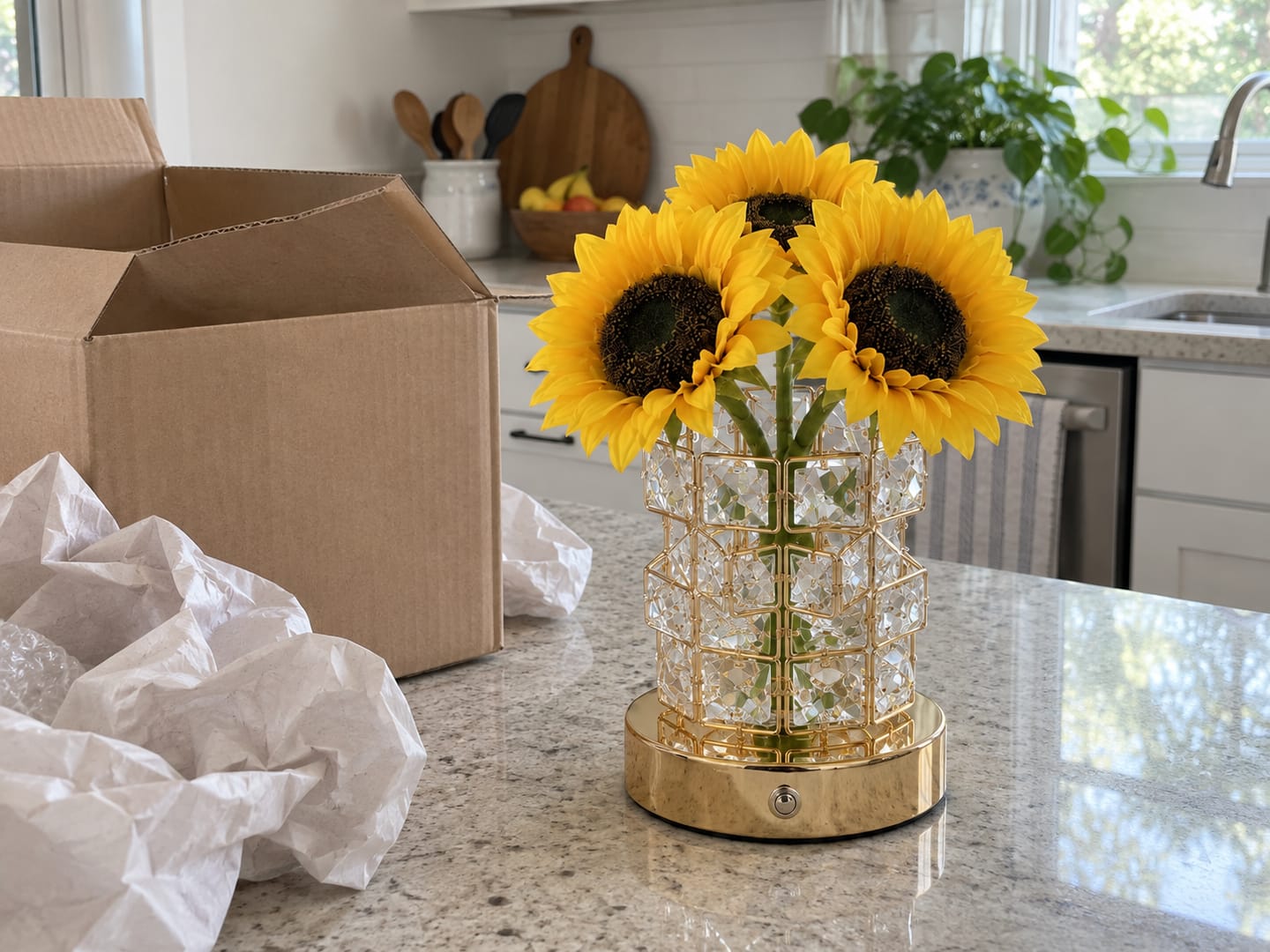 Customer photo review of Sunflower Bloom Lamp