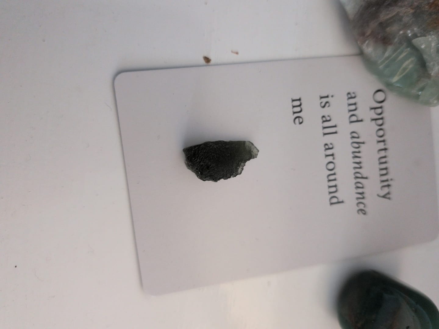 Customer photo review of Moldavite - Rough/raw pieces