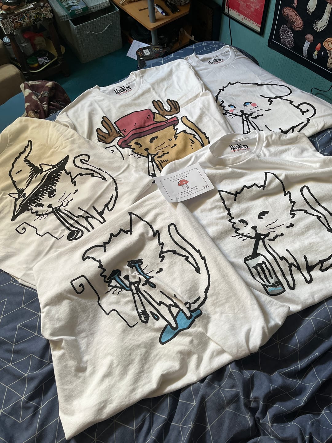 Customer photo review of MEOWBRO MYSTERY TEE