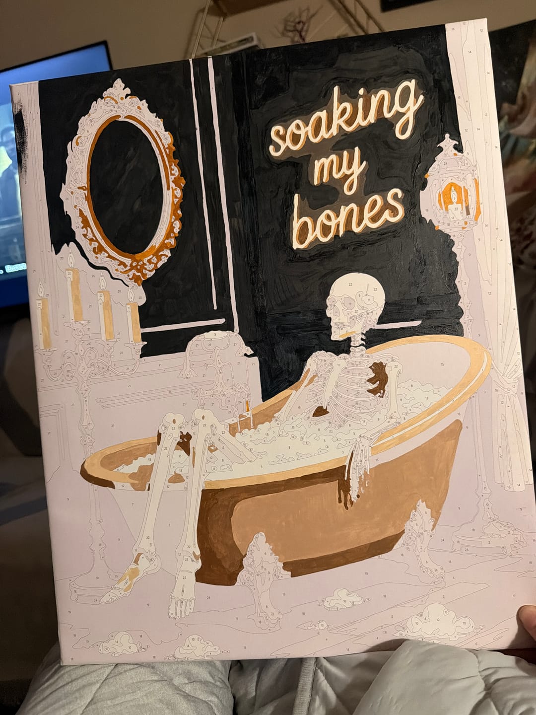 Customer photo review of Soaking My Bones | Paint by Number