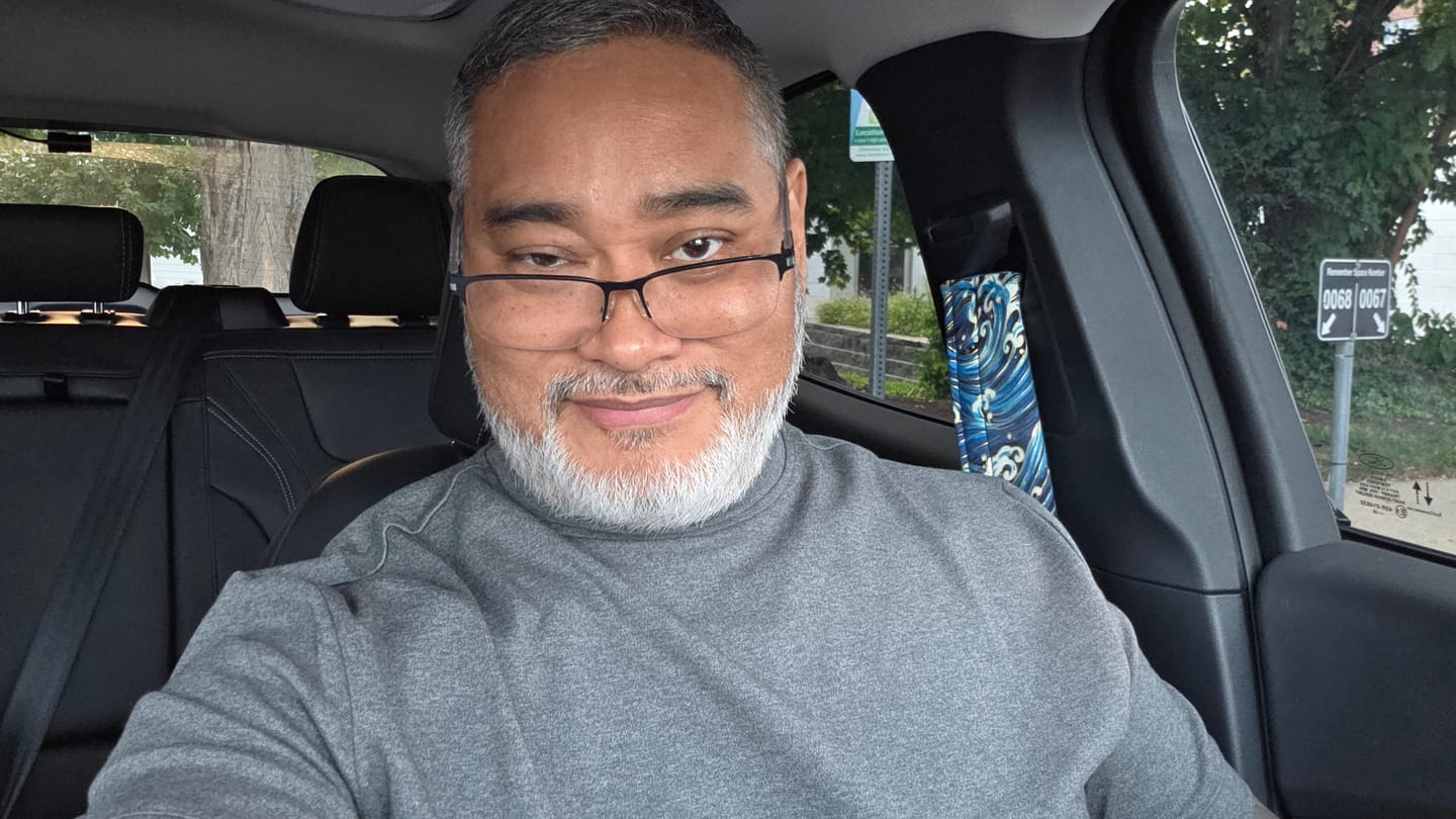 Customer photo review of Mock Neck T-Shirt