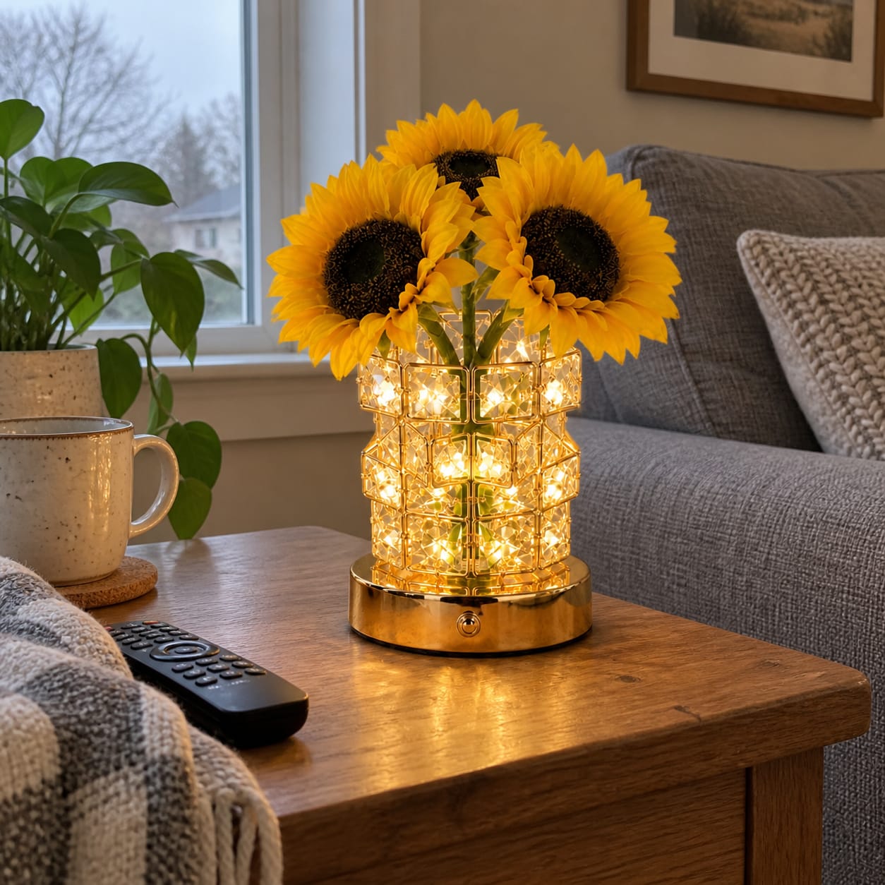 Customer photo review of Sunflower Bloom Lamp
