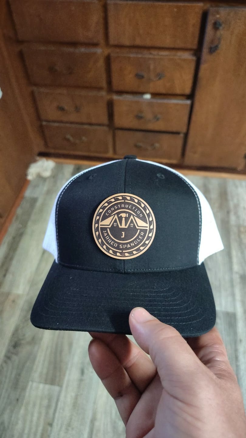Customer photo review of Premium Custom Leather Patch Hats (Wholesale)