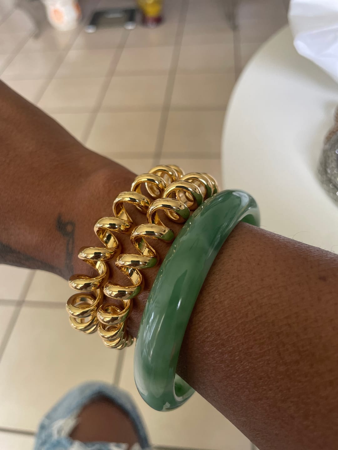 Customer photo review of ONION RING BRACELETS