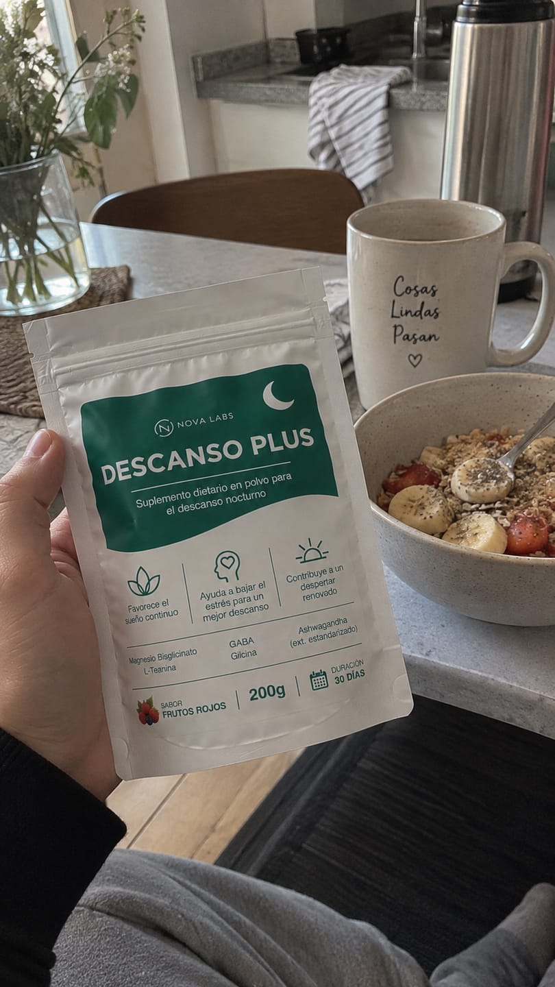 Customer photo review of DESCANSO PLUS — Suplemento natural para dormir toda la noche sin interrupciones.