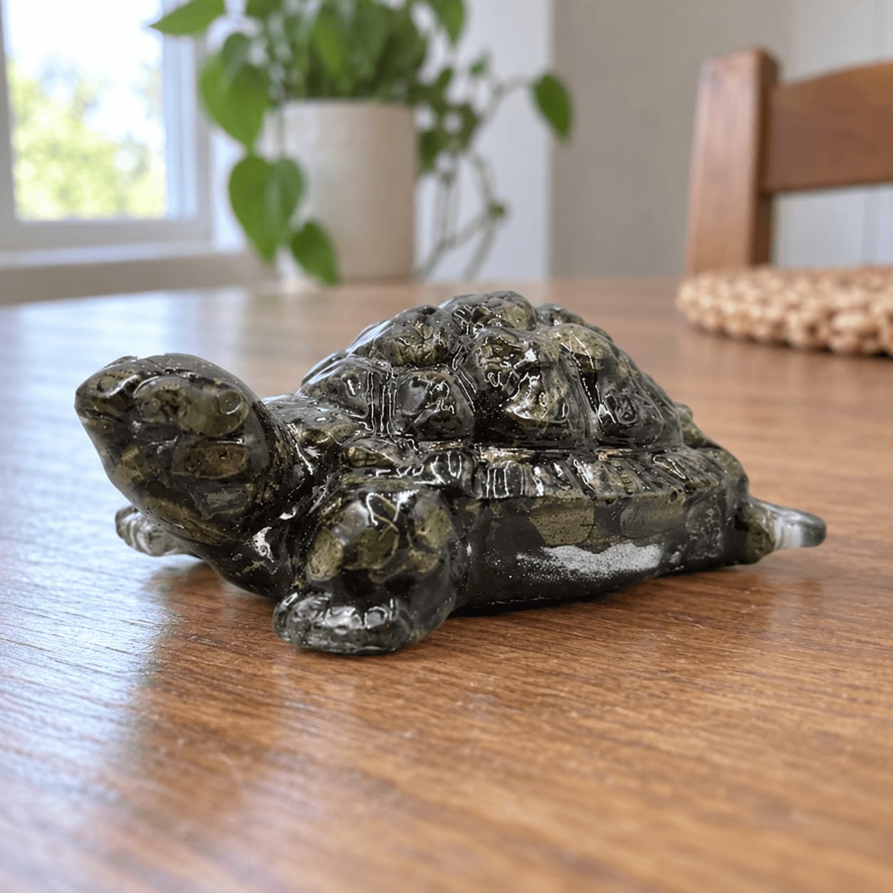 Customer photo review of Pyrite Tortoise Statue