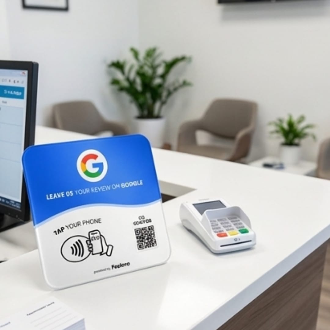 Customer photo review of Feelovo™ Placa Reseñas de Google