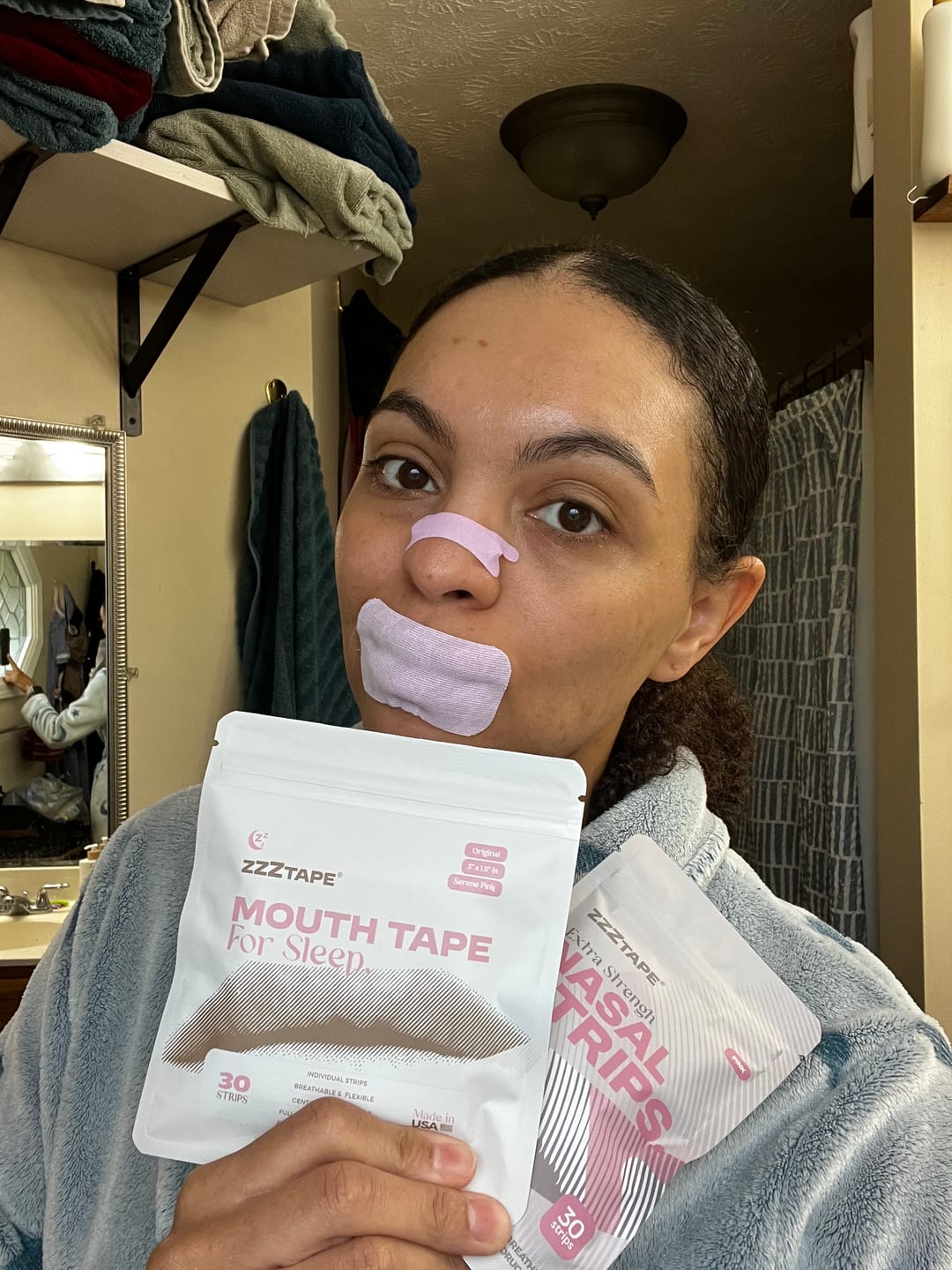Customer photo review of ZzzTape - Nasal Strips
