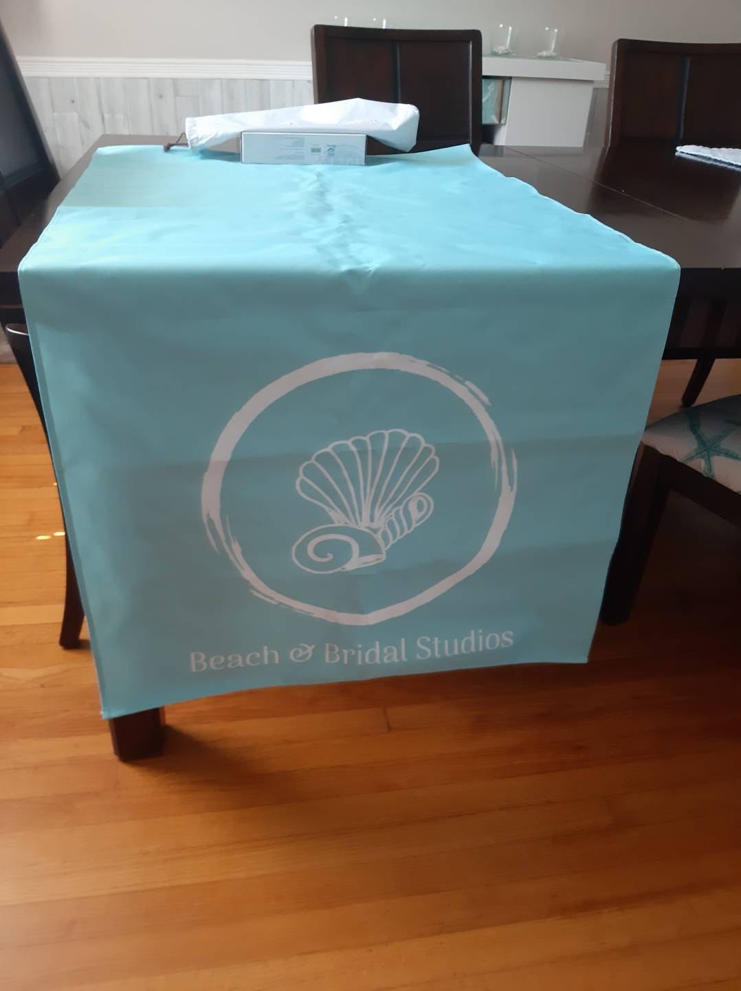 Customer photo review of Custom printed table runner