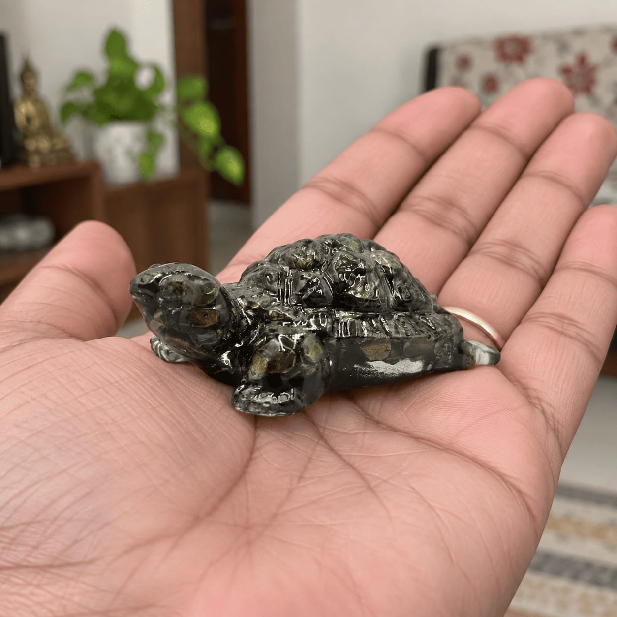 Customer photo review of Pyrite Tortoise Statue