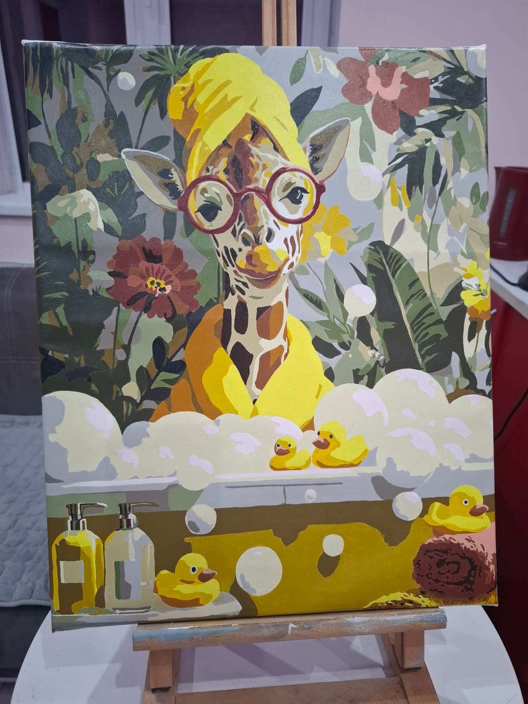 Customer photo review of Bubble bath day | Paint by Number