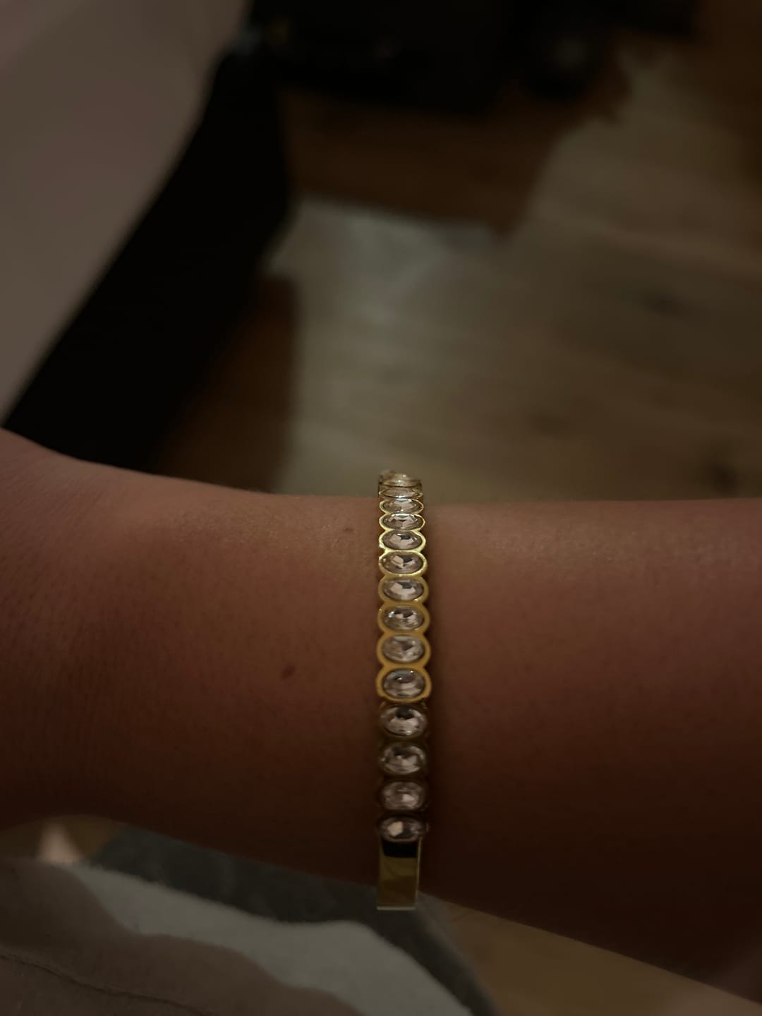 Customer photo review of Martha Gold Blue Bangle