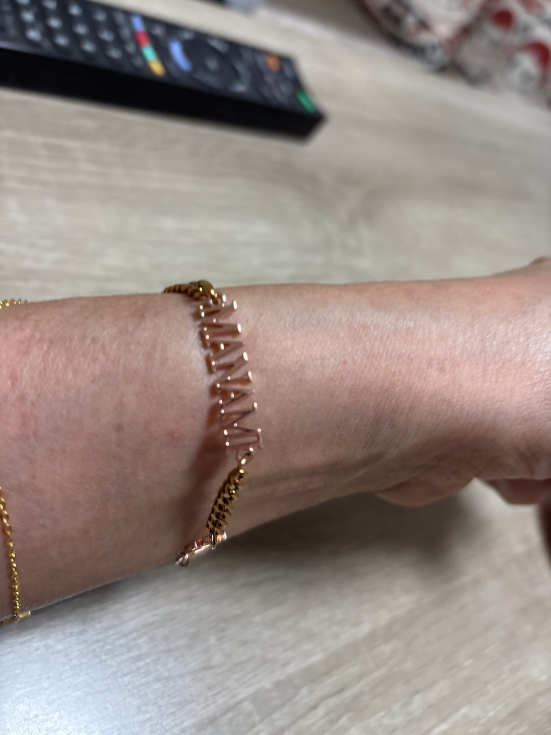 Customer photo review of 名入れブレスレット