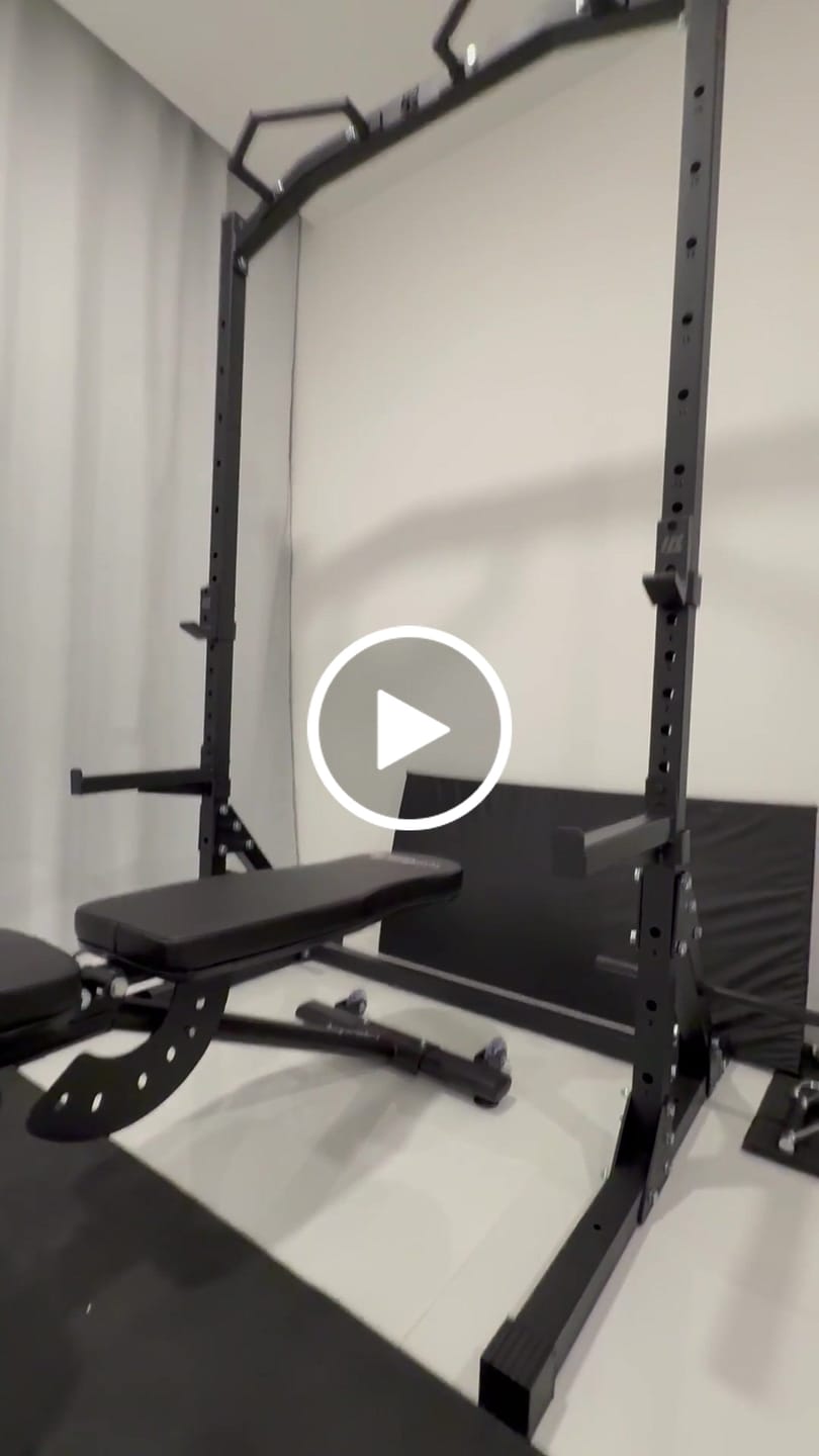 Customer video review of Power Rack Gaiola de Agachamento e Supino