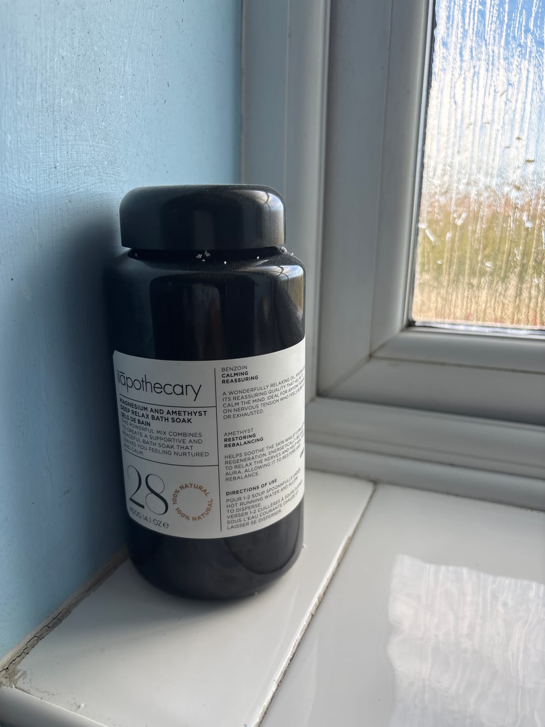 Customer photo review of Magnesium & Amethyst Deep Relax Bath Soak (Refill)