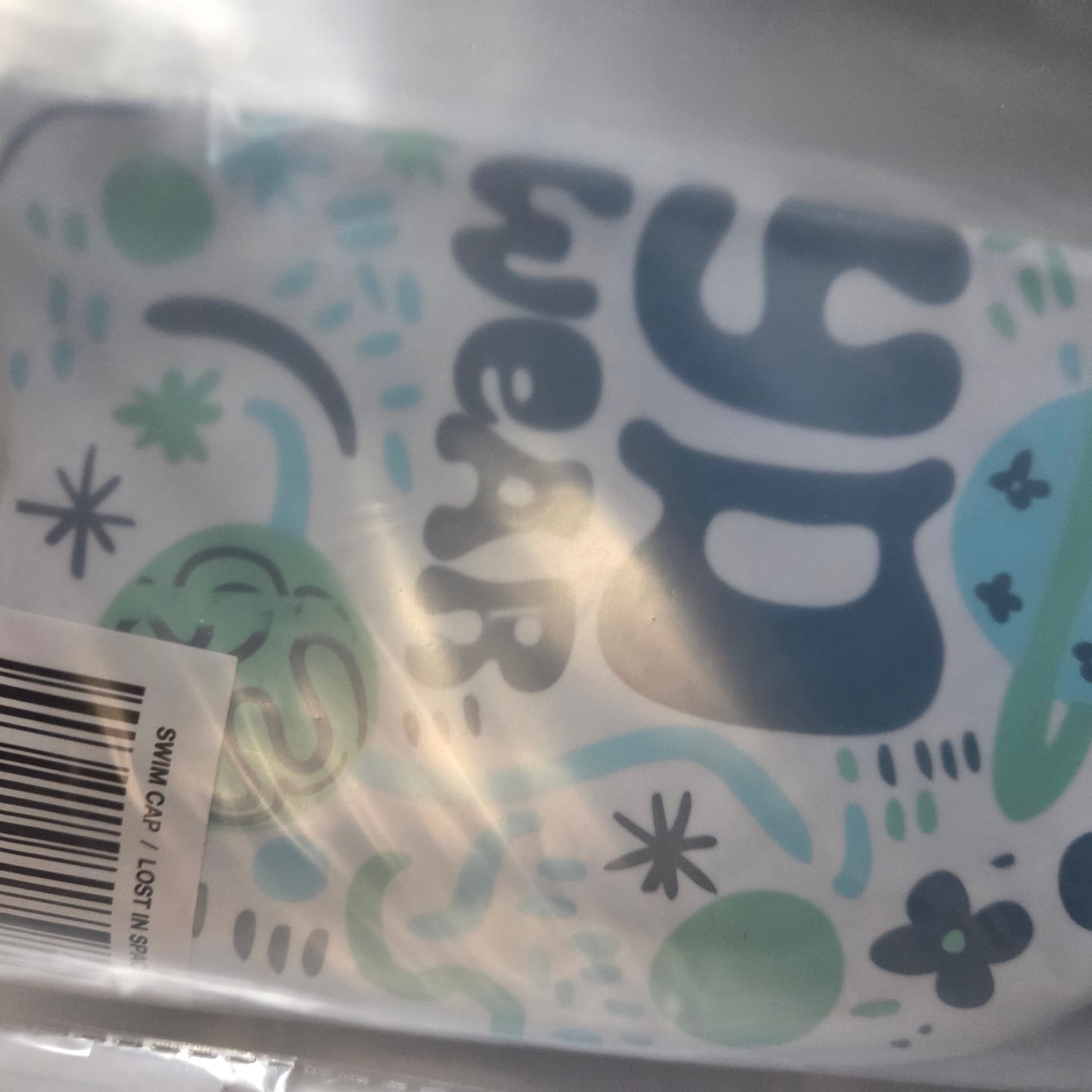 Customer photo review of JAYD Swim Cap - Lost In Space