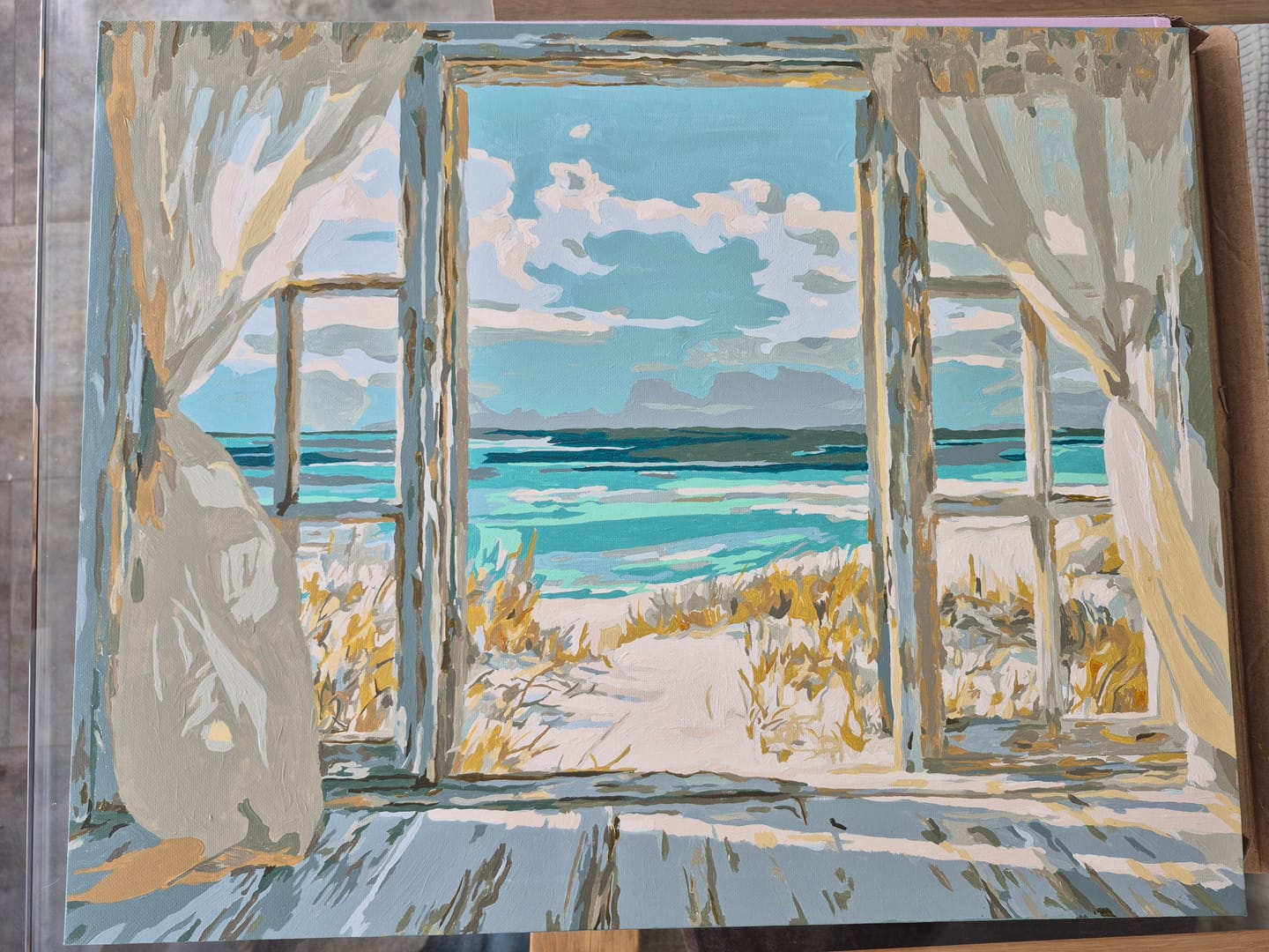 Customer photo review of Whispers of the Shore | Paint by Number