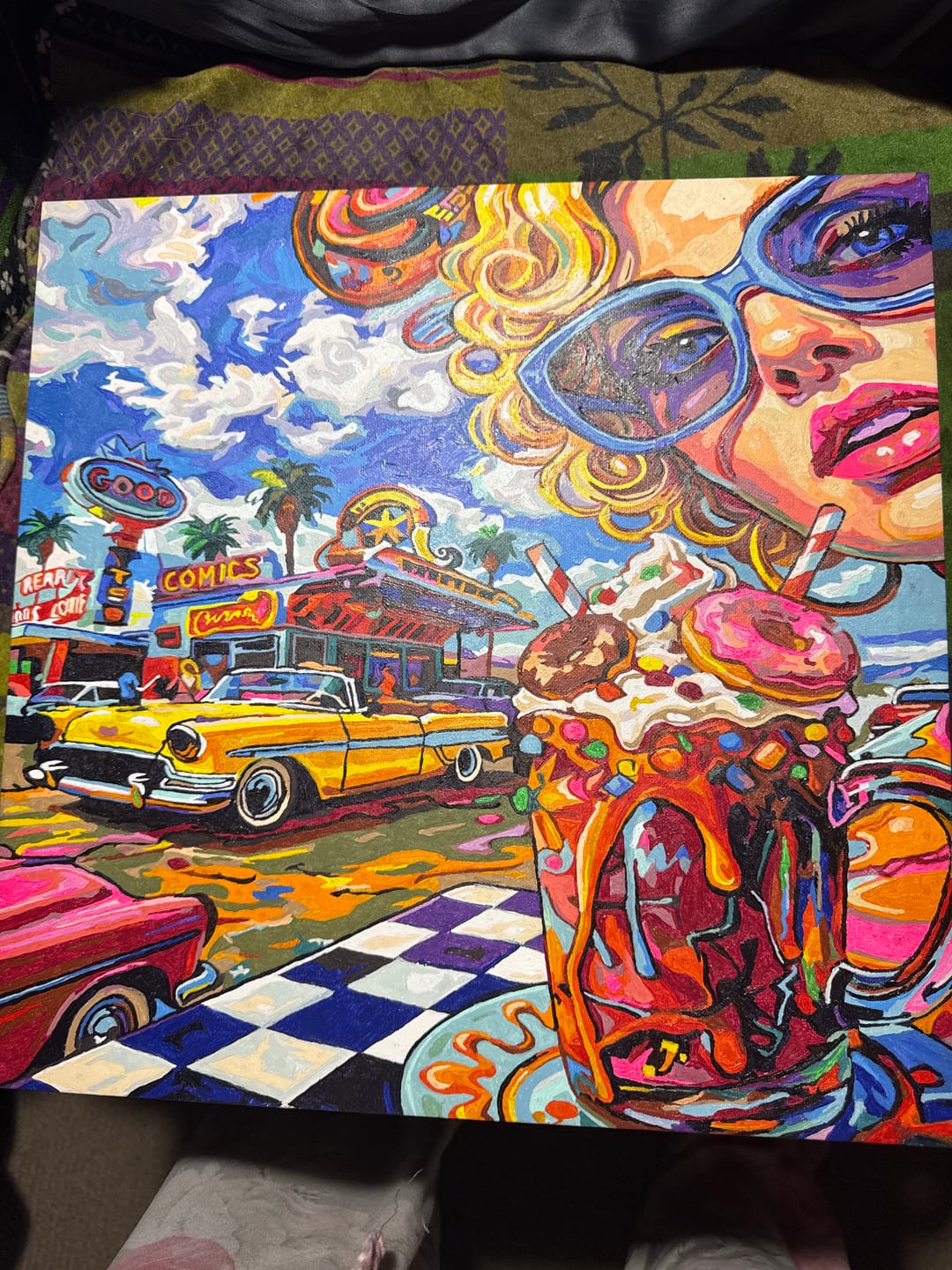 Customer photo review of Retro Diner Sweet Rush (Paint by Numbers)