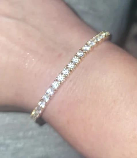 Customer photo review of Bracelet tennis (or)