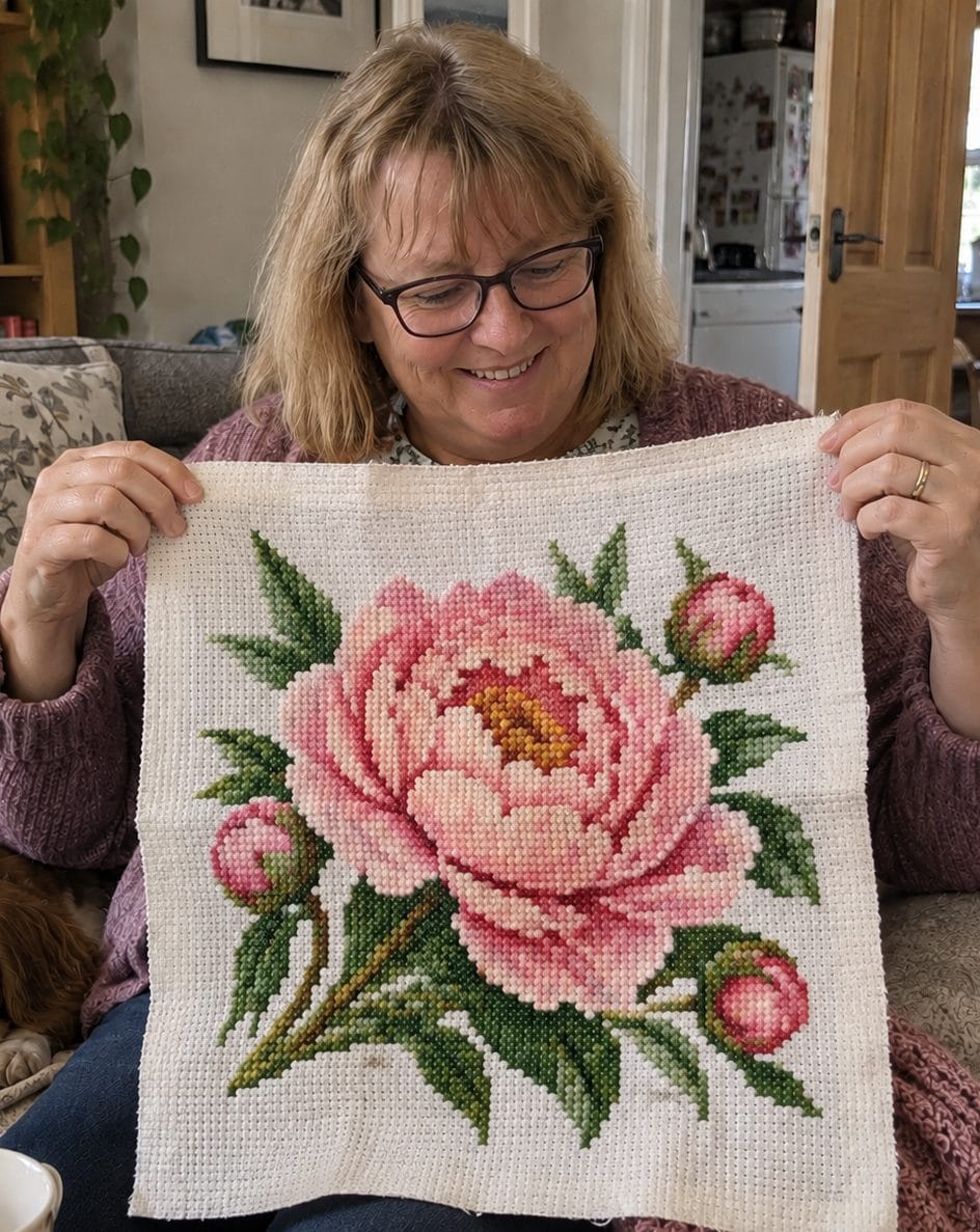 Customer photo review of Custom Cross Stitch Kit- Turn Your Photo Into Handmade Art