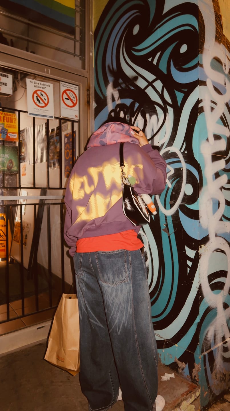 Customer photo review of Aelfric Eden Boxy CAMO Hood Zip Up Hoodie