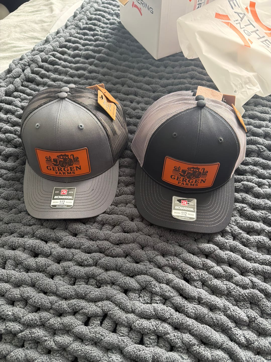 Customer photo review of Richardson 112 Custom Leather Patch Hats