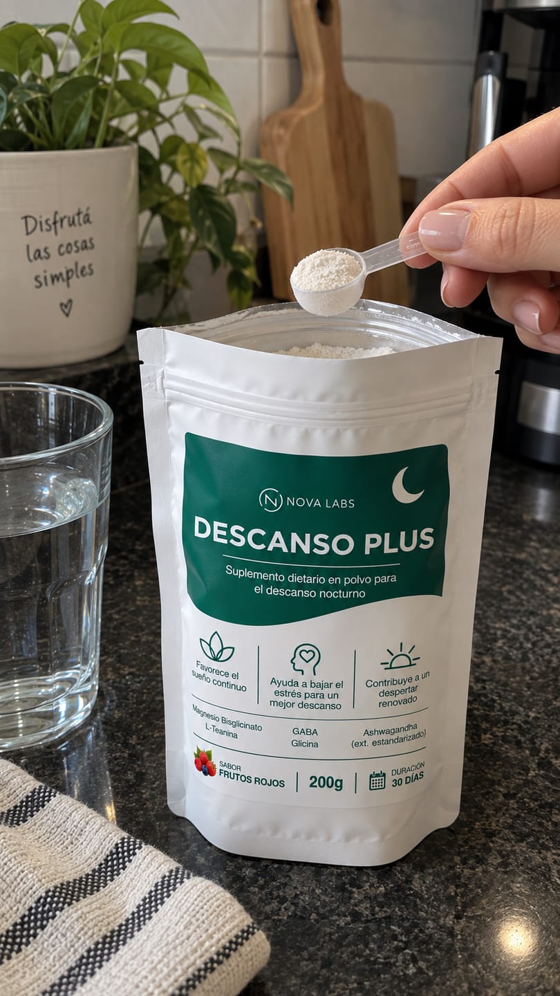 Customer photo review of DESCANSO PLUS — Suplemento natural para dormir toda la noche sin interrupciones.