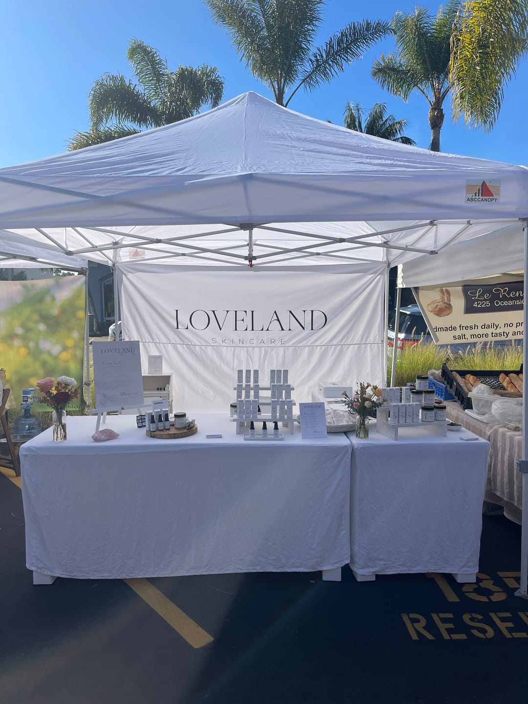 Customer photo review of Custom Canopy Tent Wall Banner for Vendors and Events