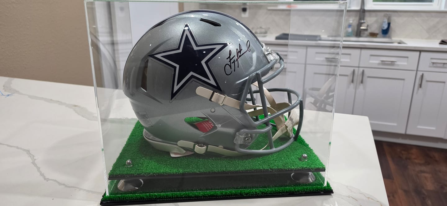 Customer photo review of Acrylic Full Size Football Helmet Display Case - Clear (A002/V44)
