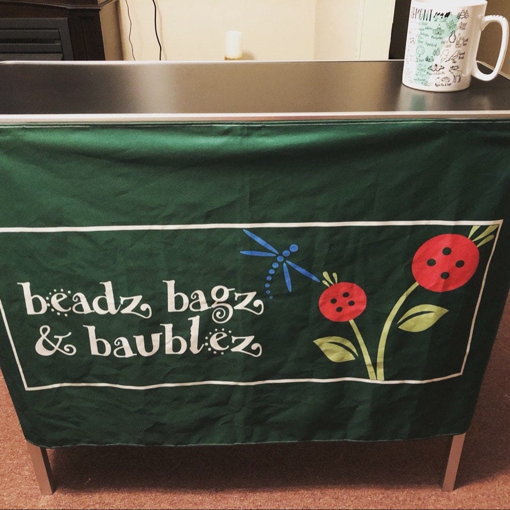 Customer photo review of Custom printed table runner