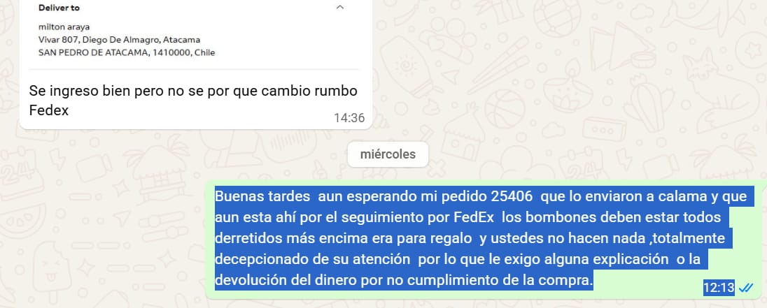 Customer photo review of Caja 15 Bombones