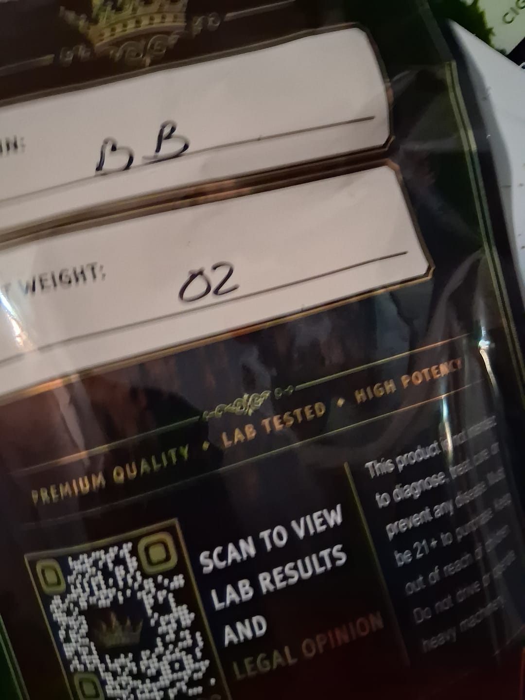 Customer photo review of Blackout Berries THCA Flower Ounce (28g)