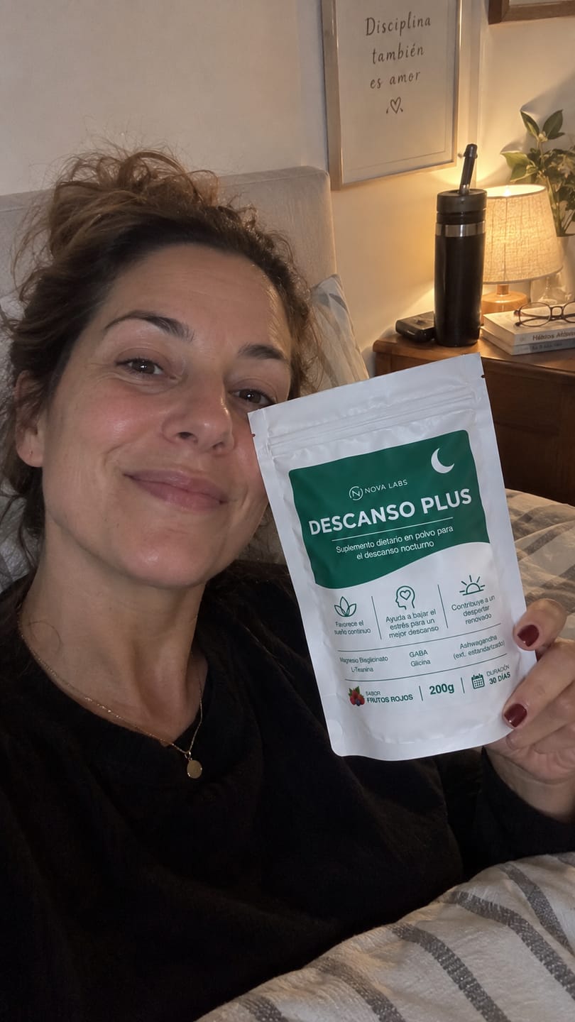 Customer photo review of DESCANSO PLUS — Suplemento natural para dormir toda la noche sin interrupciones.
