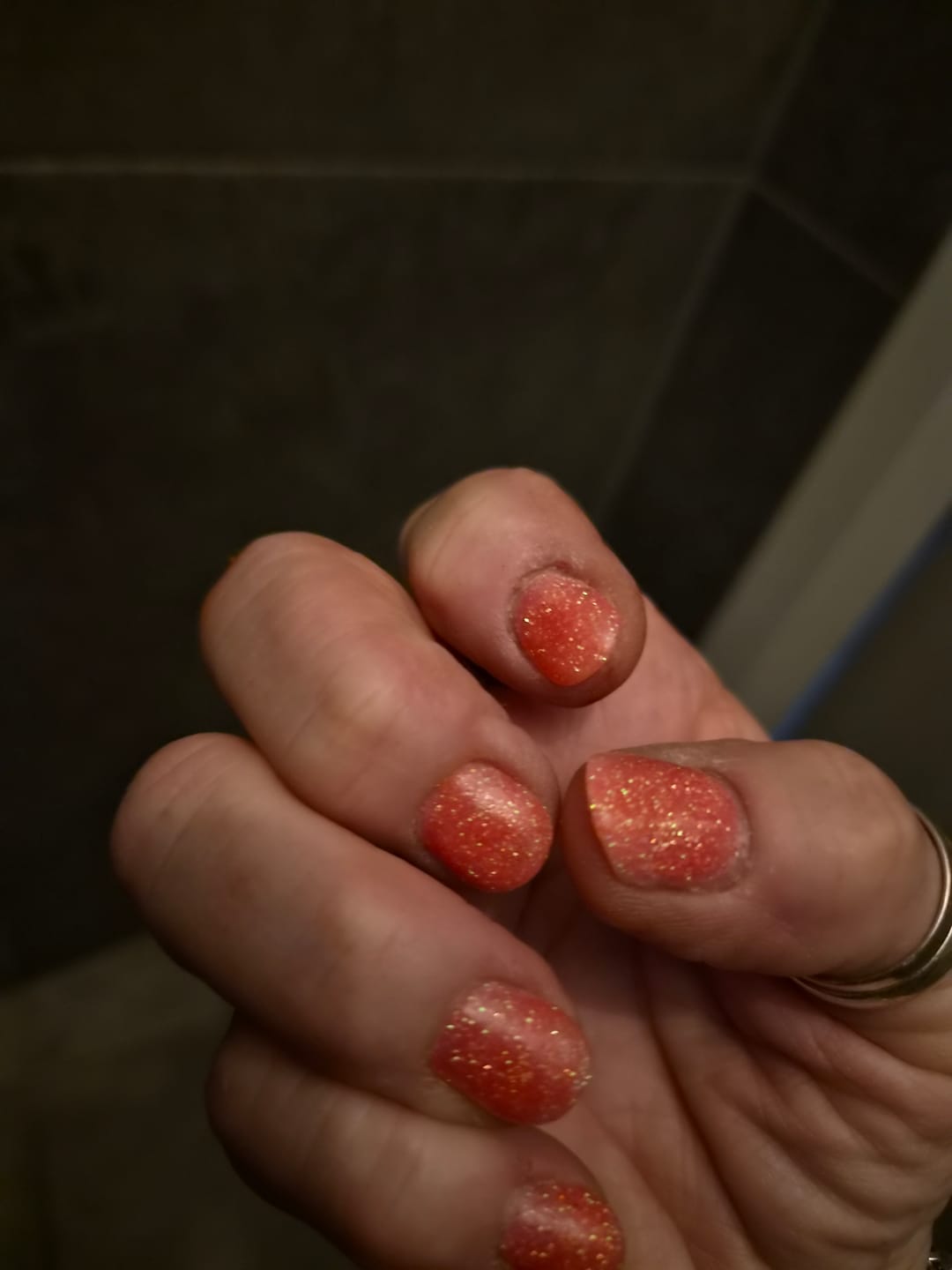 Customer photo review of Sweet Pink Bling Dipping Powder