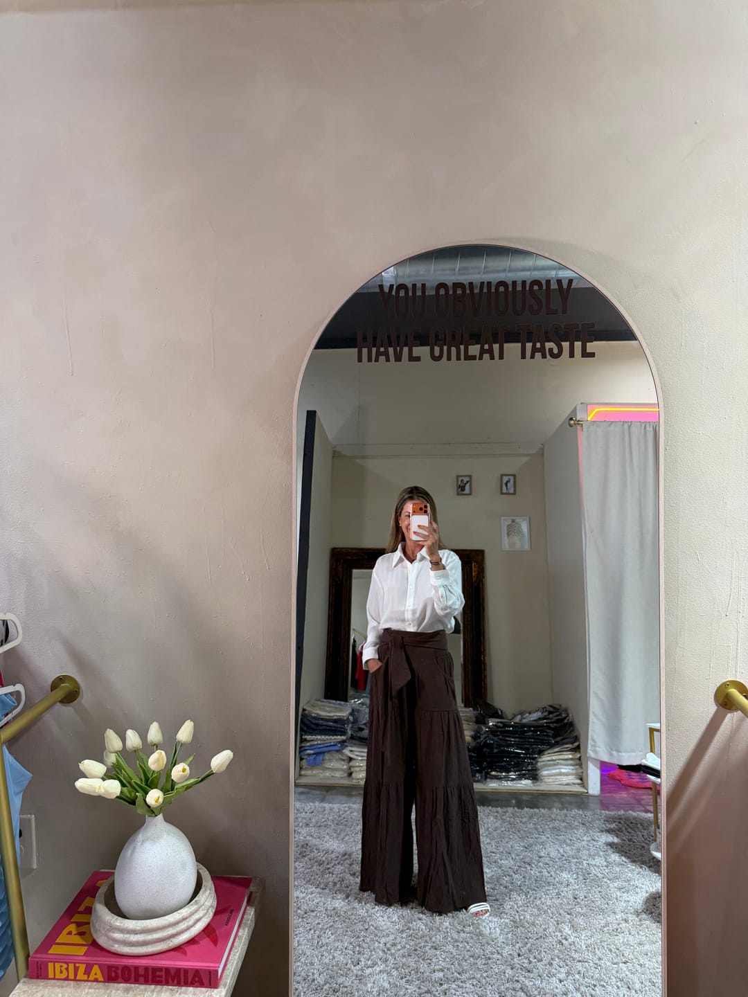 Customer photo review of Cocoa Breeze Wide-Leg Pants
