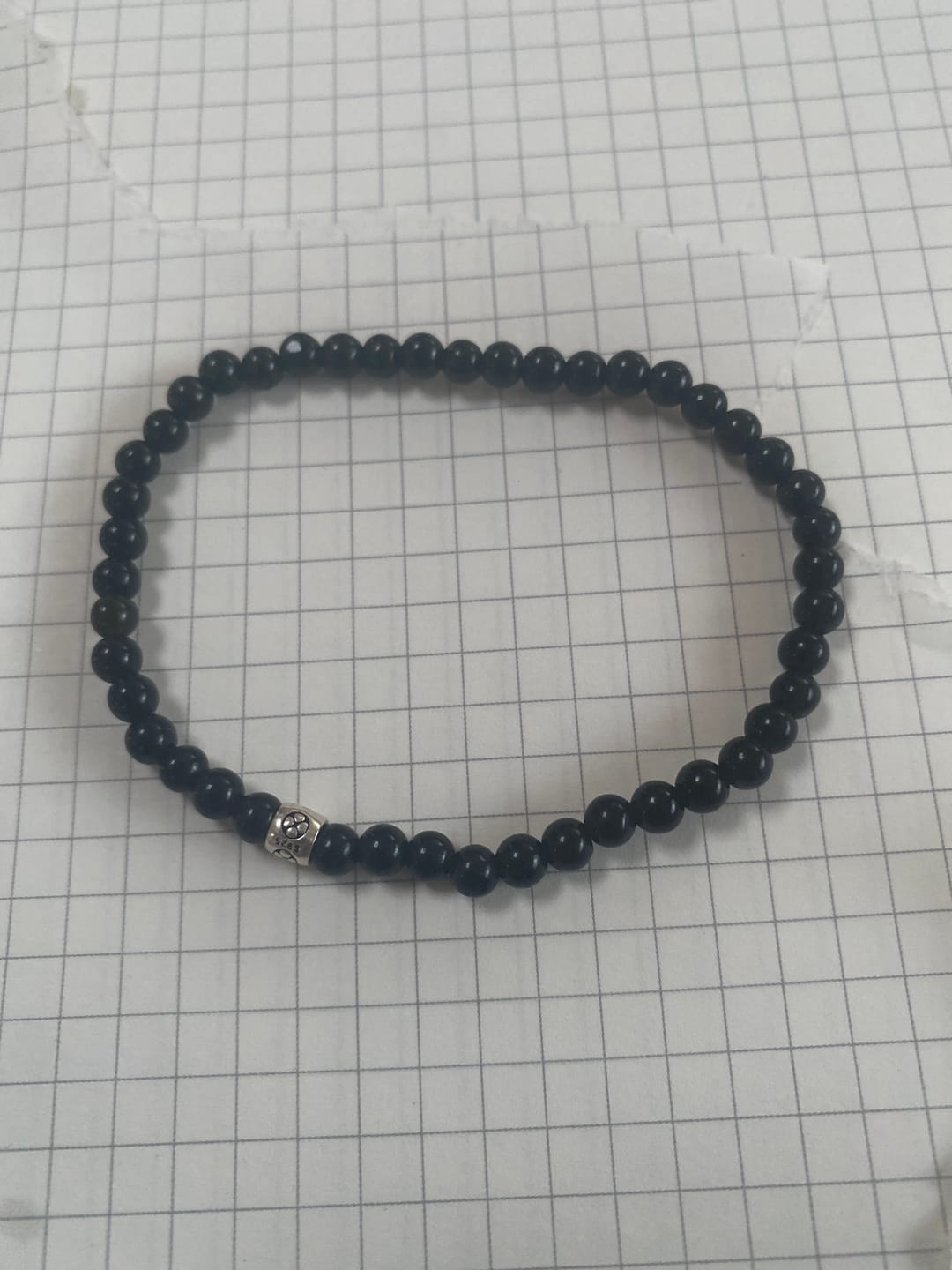 Customer photo review of Obsidian Armband - Perlen